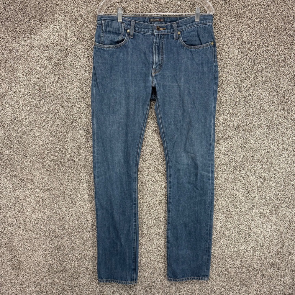 John Varvatos USA Bowery Jeans‎ Mens 32x32 Blue Slim Straight Fit Lightweight